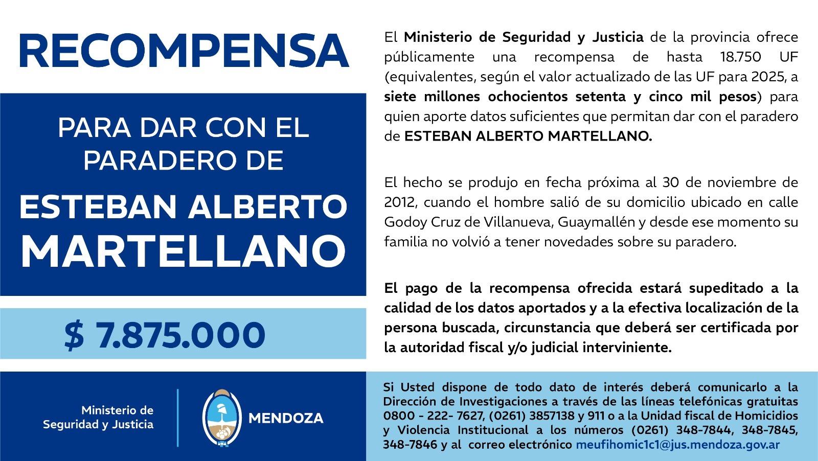 COMUNICADO DE PRENSA - BUSQUEDA DE PARADERO 